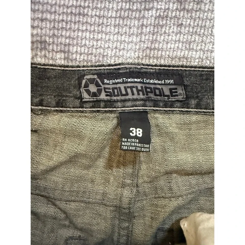 Southpole Relaxed Fit Faded Black Denim Jeans Mens 38x30 Baggy Y2K Streetwear‎